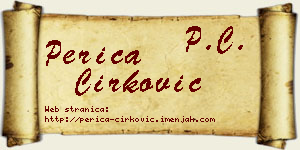 Perica Ćirković vizit kartica